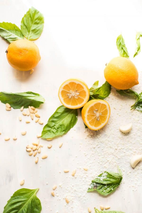 Meyer Lemon Basil Pesto Ingredients