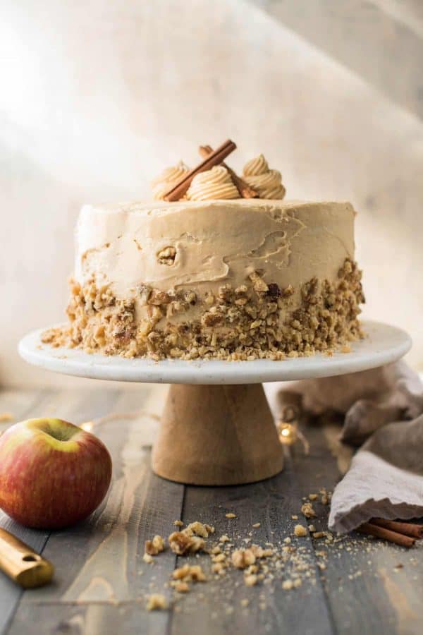 Apple Cider Cake with Salted Caramel Buttercream