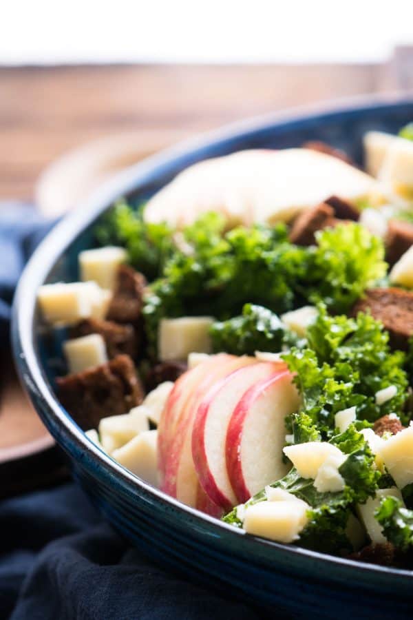 Side close up of autumn salad