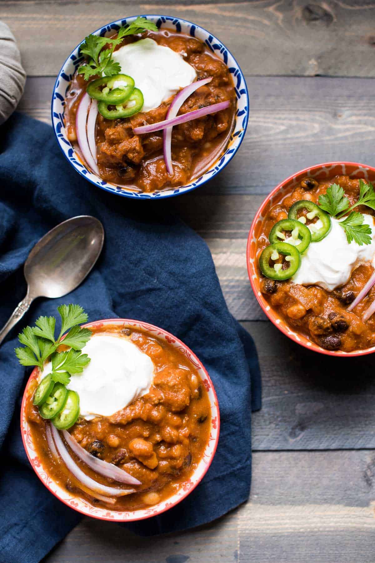 fall pumpkin and beef chili