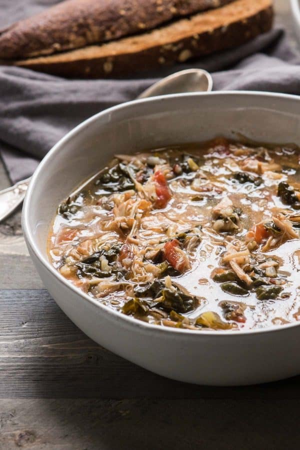 easy instant pot chicken and wild rice soup