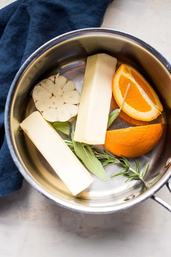 pan ingredients for the no baste cheesecloth method