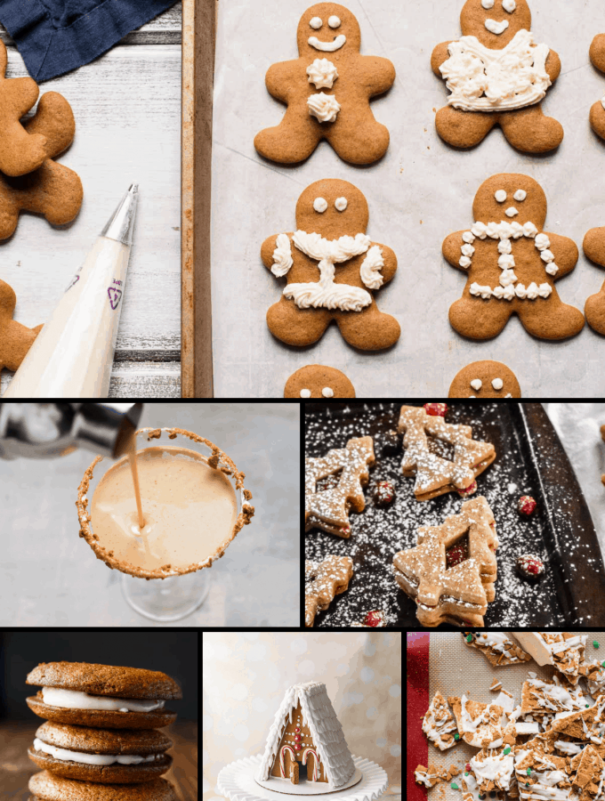 collage of gingerbread recipes