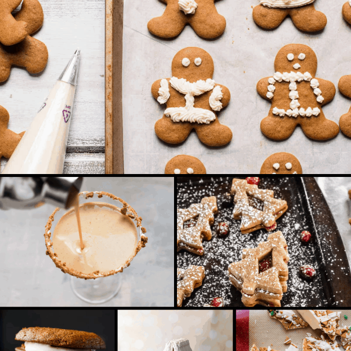 collage of gingerbread recipes