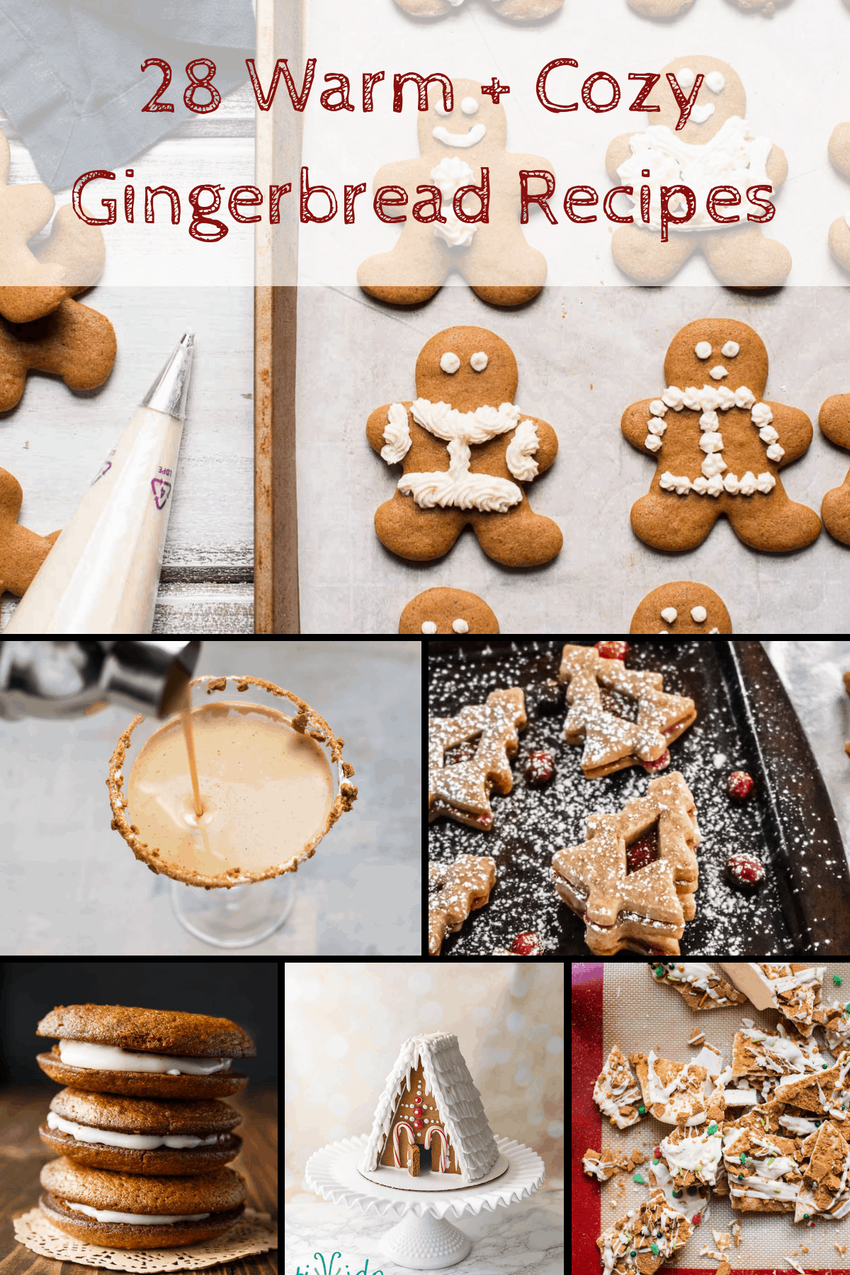Doughnuts, coffees, cakes and more this gingerbread gingerbread recipe collection has everything you need for the holidays! #gingerbread #holidaytreats