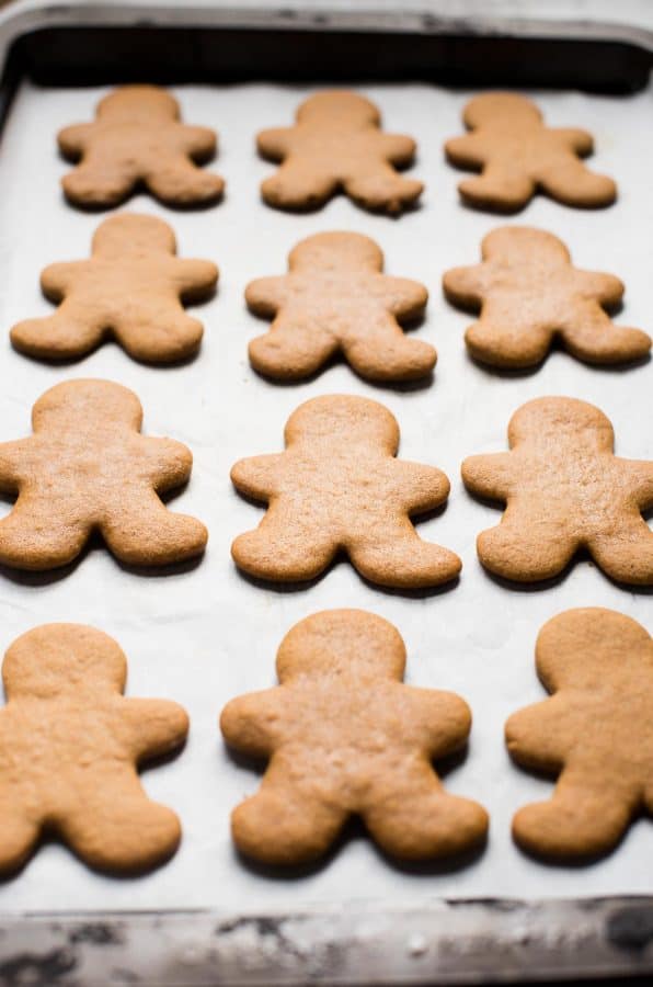 undecorated bourbon gingerbread cookies