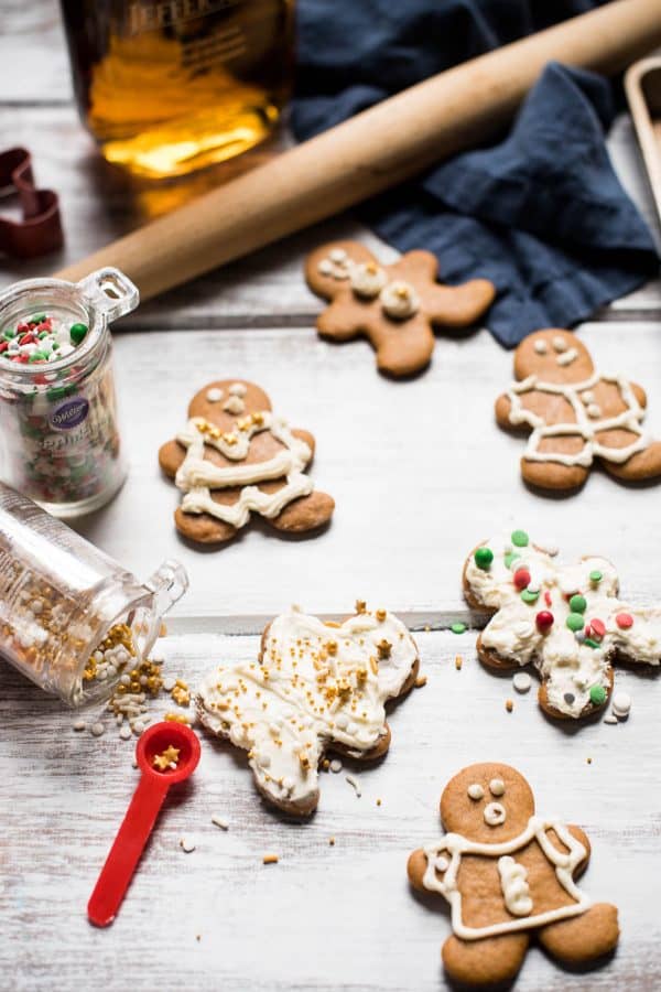 Bourbon Gingerbread Cookies with Bourbon Buttercream