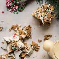 overhead view of gingerbread bark