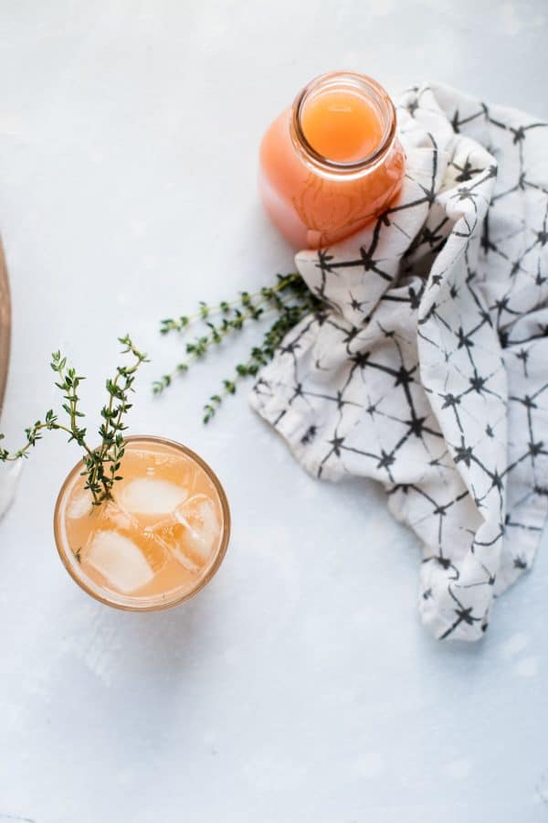 overhead view of Grapefruit Thyme Paloma