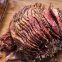 overhead photo of instant pot spiral ham