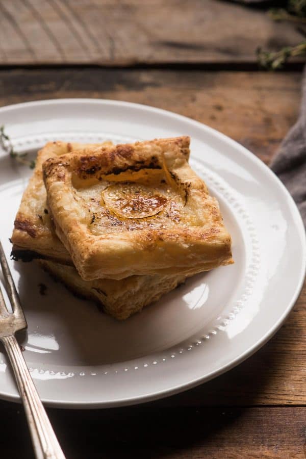 stacked lemon ricotta puff pastry