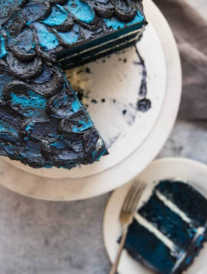 top of white walker dragon cake