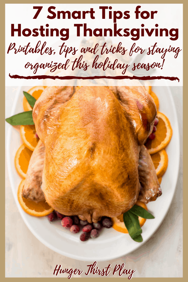 overhead view of a plated thanksgiving turkey