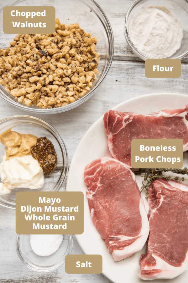 ingredients for dijon pork chops