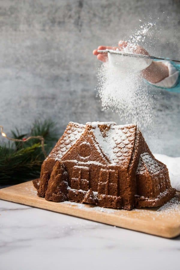 Gingerbread House Bundt Cake - Goodies By Anna