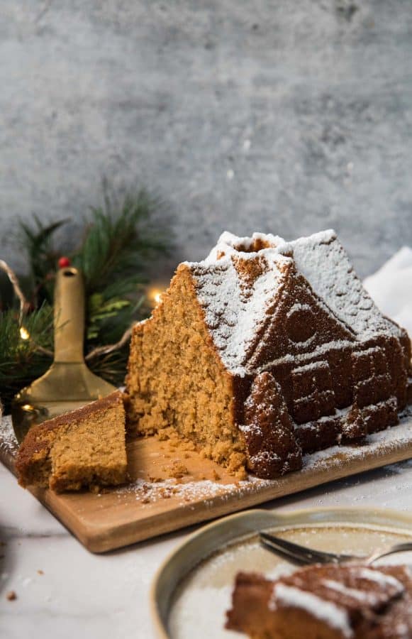 How to Make a Cozy Gingerbread House Bundt Cake - Eleanor Rose Home