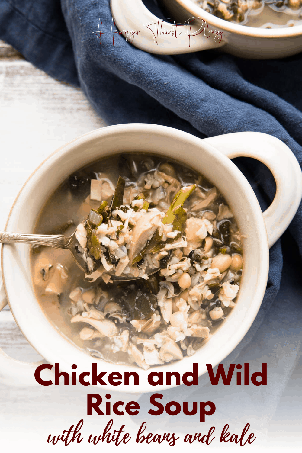 Chicken and Wild Rice Soup with Beans and Kale Hunger Thirst Play