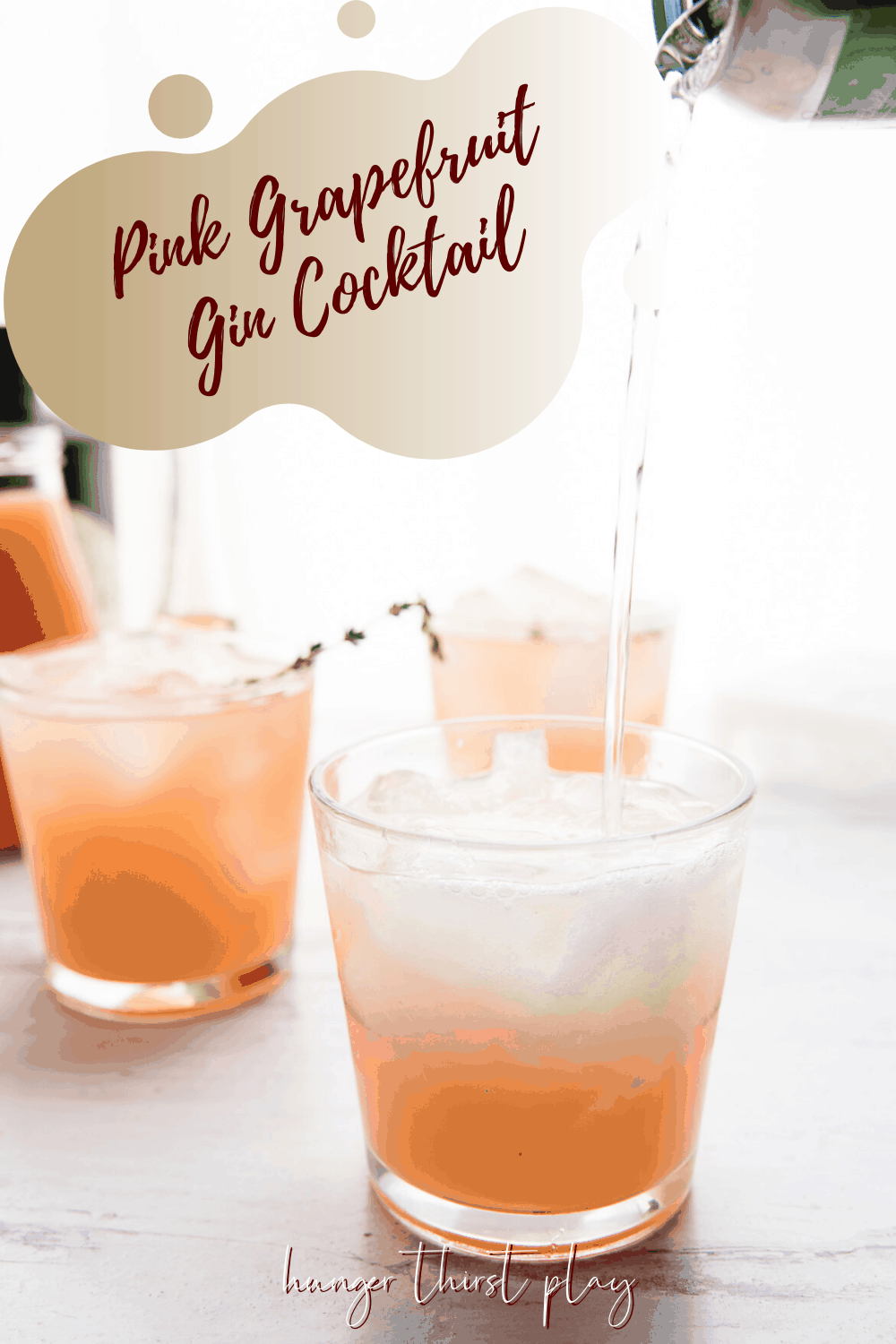 Pink Grapefruit Gin Cocktail Hunger Thirst Play