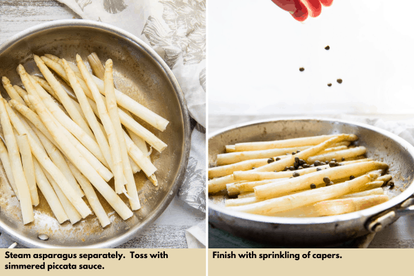steps for making asparagus piccata