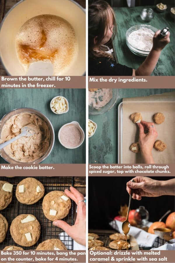 process shots for making apple butter cookies