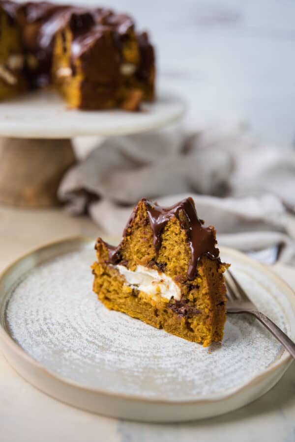 Pumpkin-Chocolate Swirl Bundt Cake - Southern Cast Iron