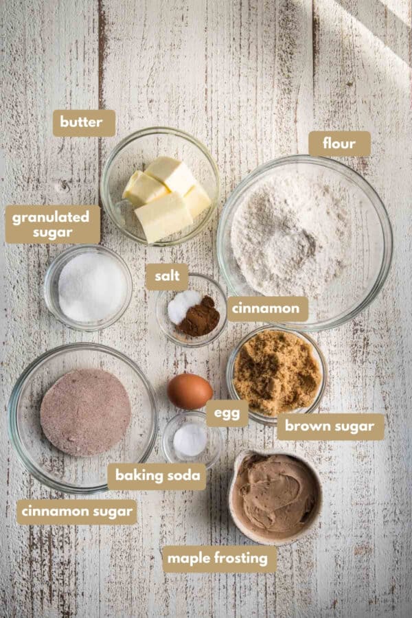 labeled snickerdoodle cookie ingredients