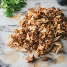 chopped and shredded chicken