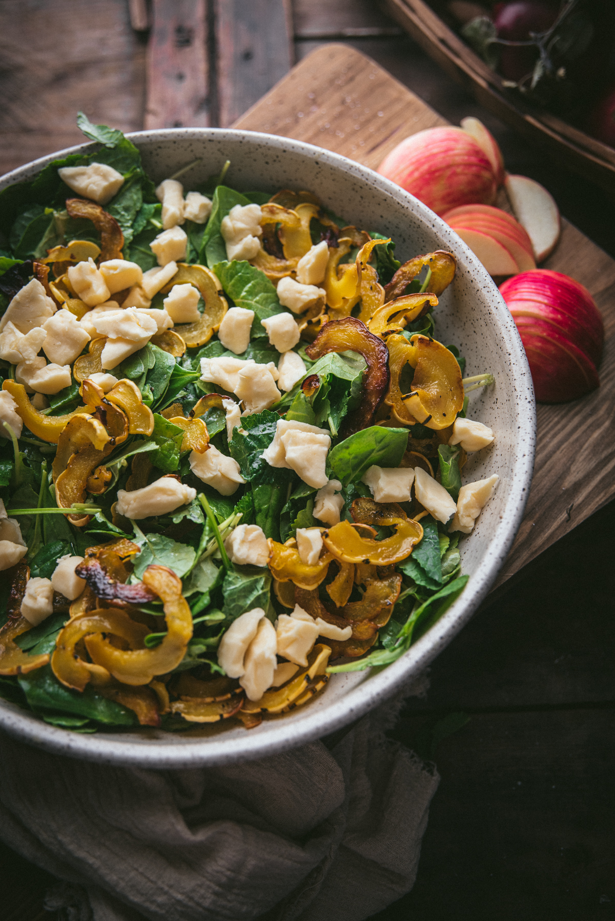 fall harvest salad (roasted butternut squash & pear