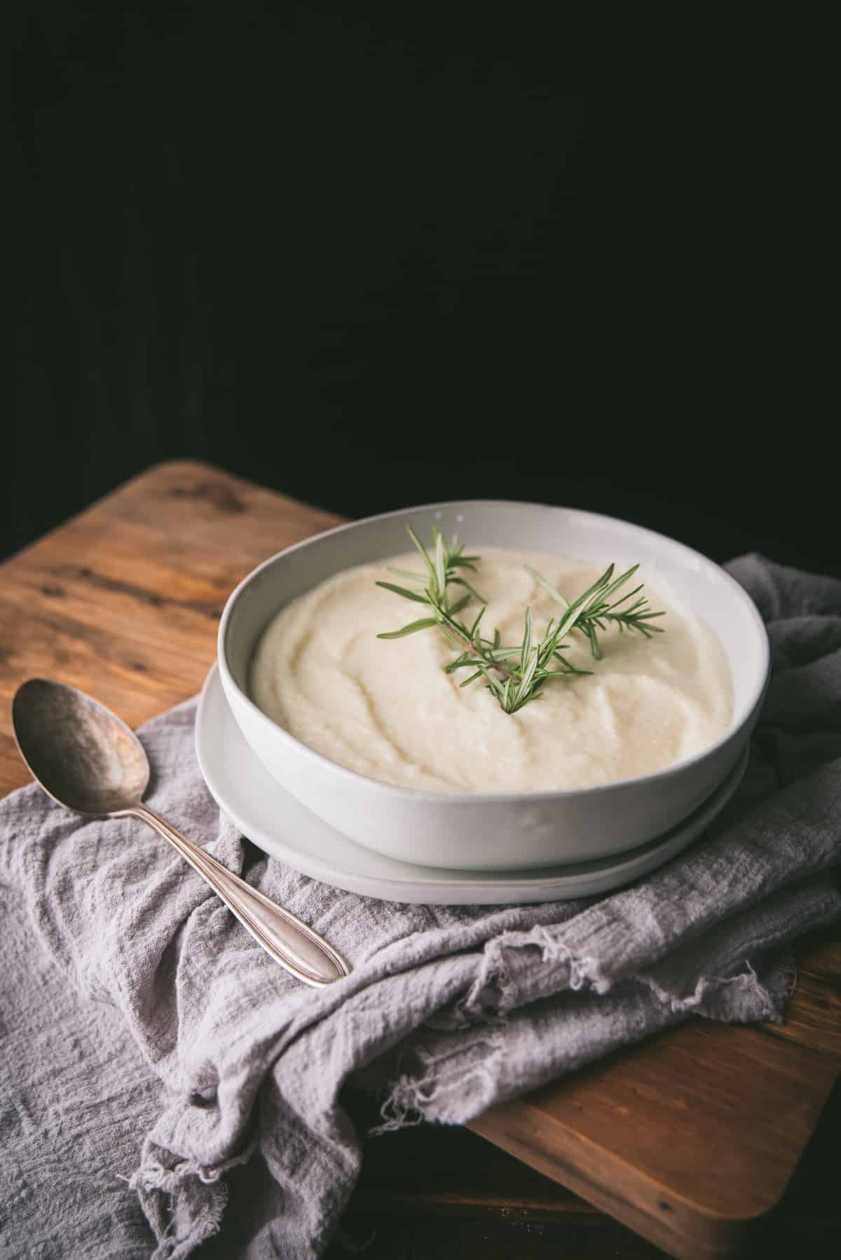 parsnips in a bowl without rosemary oil on top