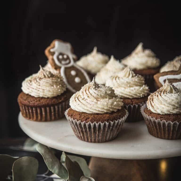 Gingerbread Cupcakes with Eggnog Buttercream Hunger Thirst Play