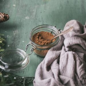 gingerbread spice mix in a jar