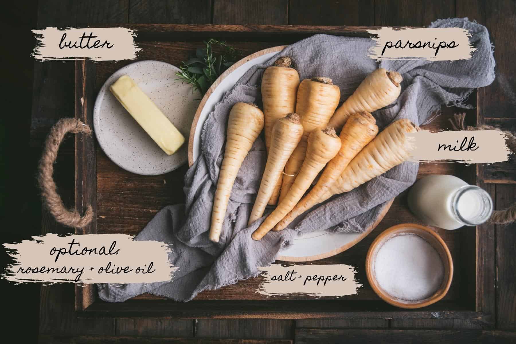 labeled ingredients in an overhead photo