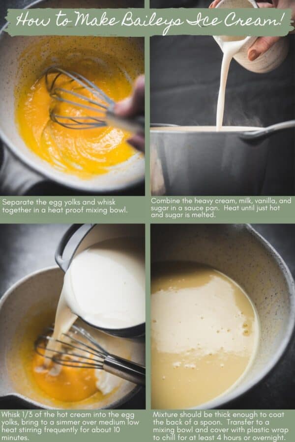 step by step instructions for making baileys ice cream