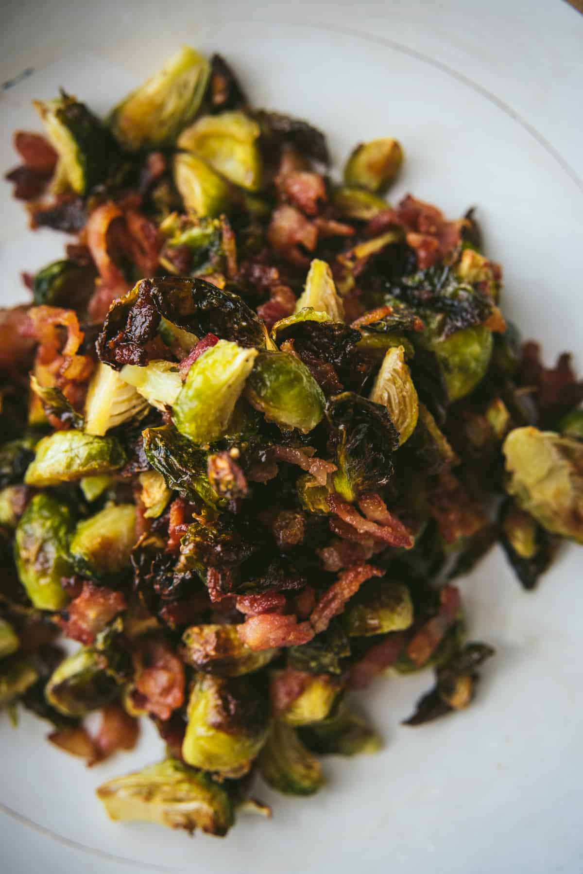 close up of roasted sprouts