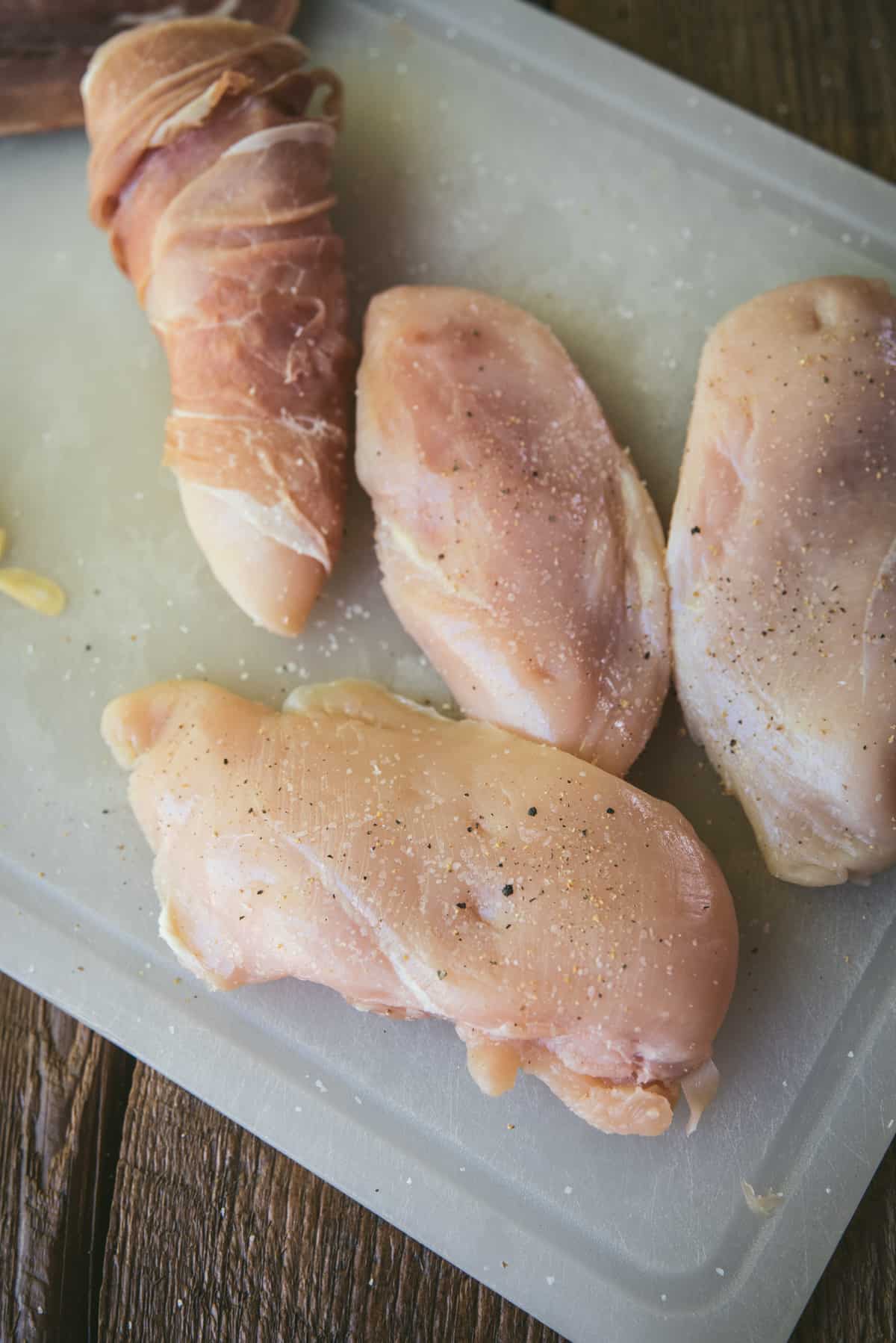 chicken breast seasoned with salt and pepper