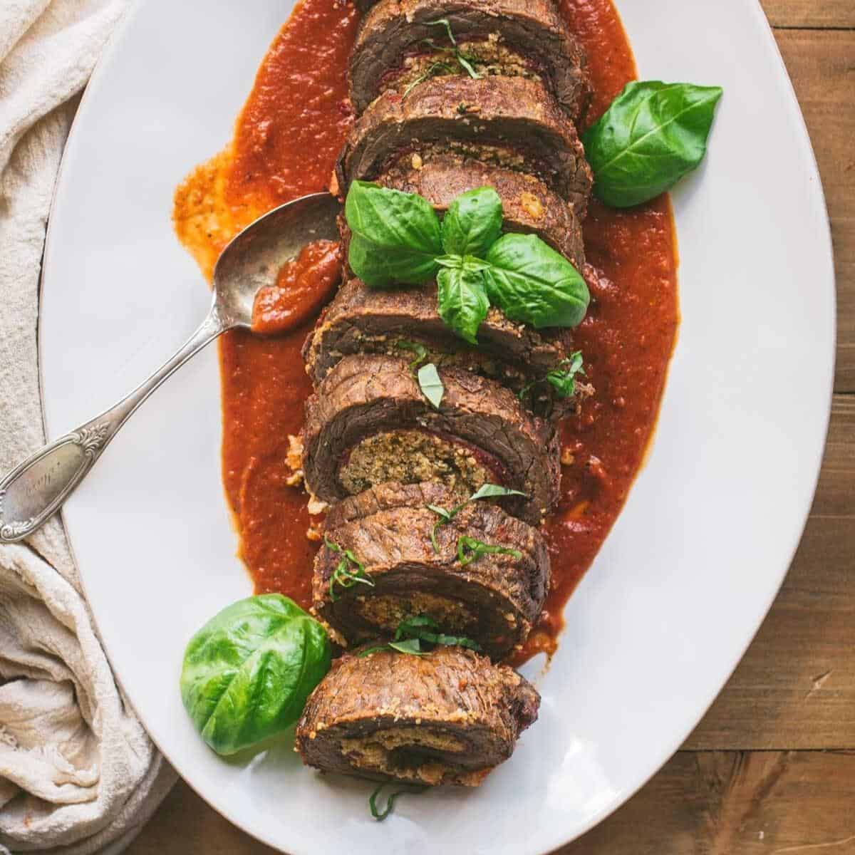 Beef Braciole Recipe in Slow Simmered Sauce