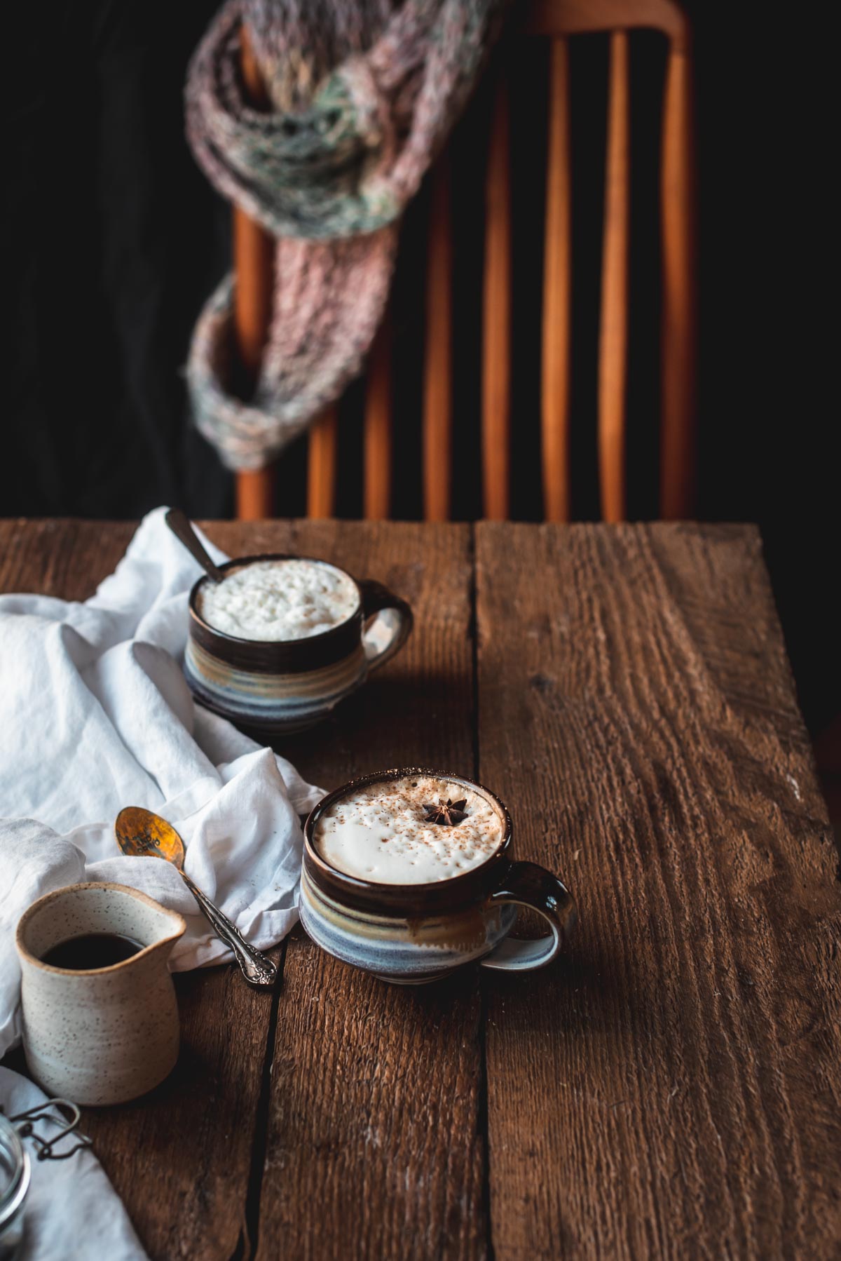 Frothy Coffee Close Up Sprinkled Foamy Foam Photo Background And