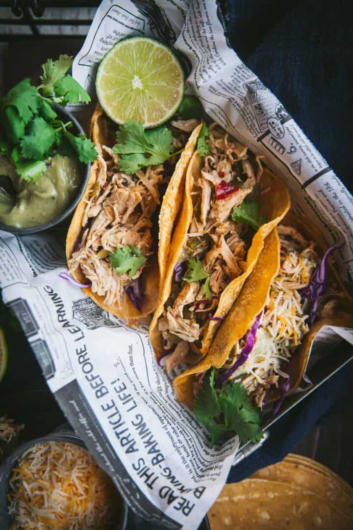Crock Pot Chicken Tacos - Hunger Thirst Play